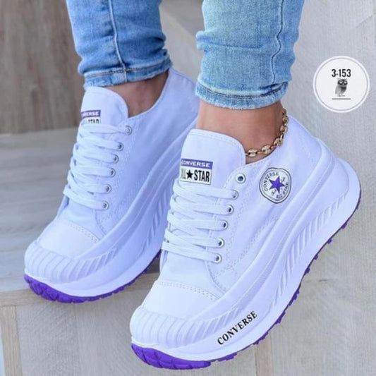 Tenis Converse blanco - lila